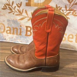 Anderson Bean Brown and Red Western Boots